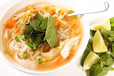 Spicy Chicken Noodle Soup With Lime and Ginger