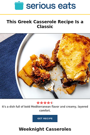 This Greek Casserole Recipe Is a Classic