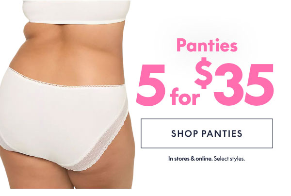 Shop Panties 5 for $35
