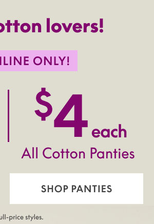 Cotton Panties $4 Each