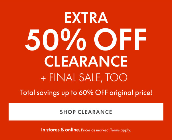 50% Off Clearance
