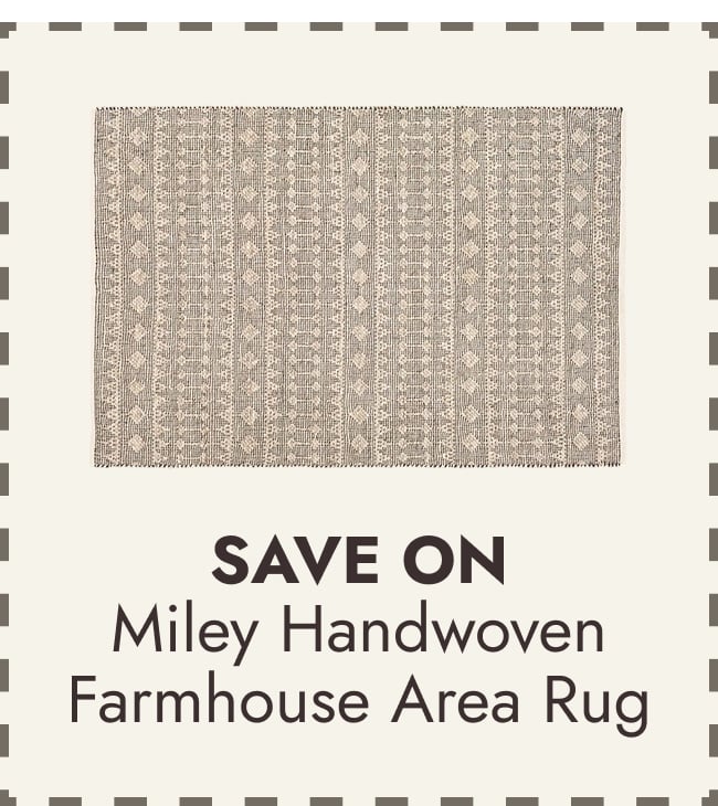 Miley Handwoven Boho Chic Farmhouse Area Rug