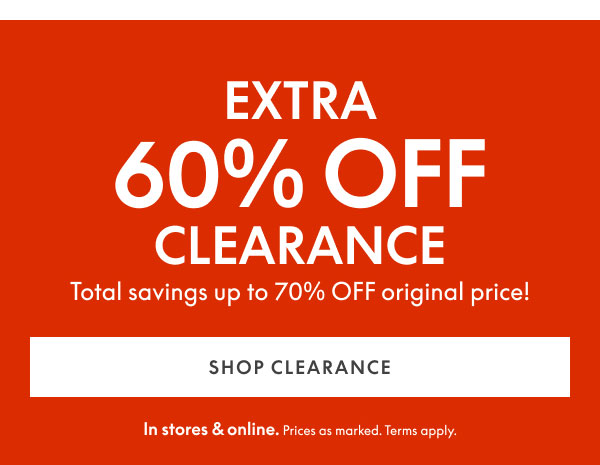 60% Off Clearance