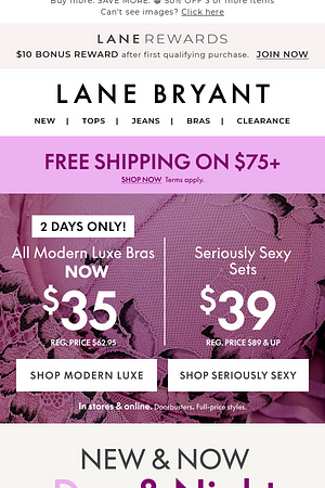 Bra-mazing! $35 Modern Luxe + $39 Seriously Sexy