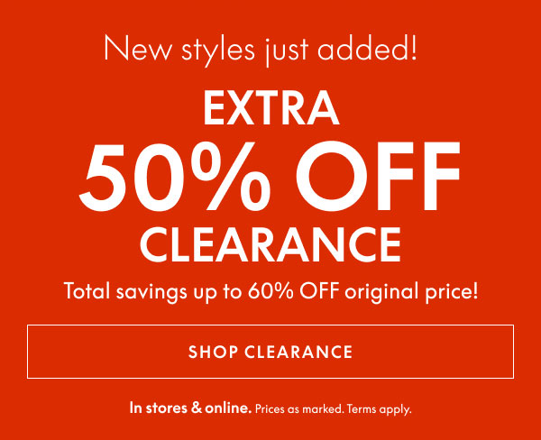 50% Off Clearance