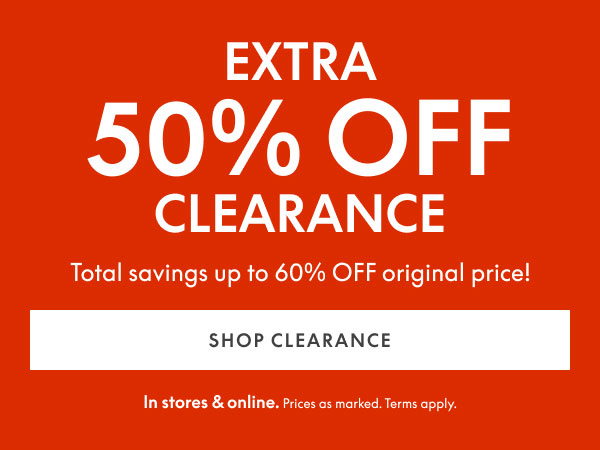 50% Off Clearance