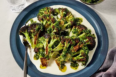 Charred Broccoli With Taleggio Cheese Sauce