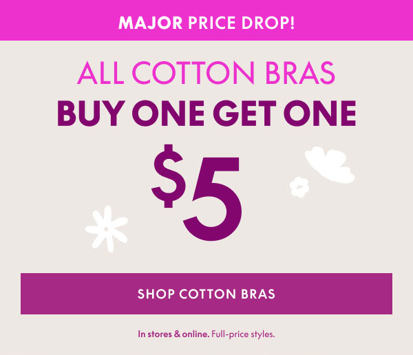 Shop Cotton Bras BOGO $5