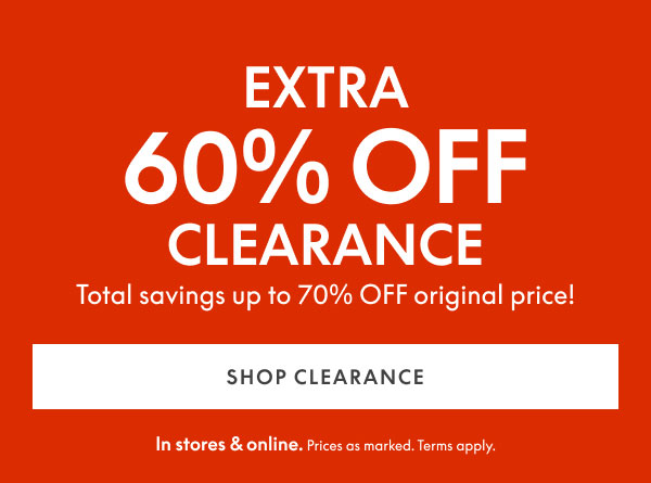 60% Off Clearance