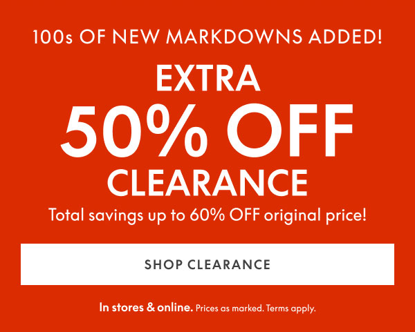 50% Off Clearance