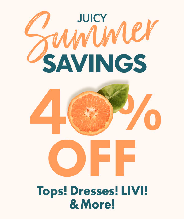 Summer Savings 40% Off 