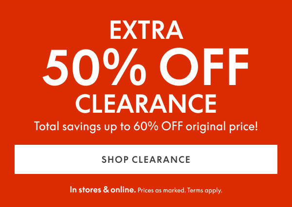 50% Off Clearance