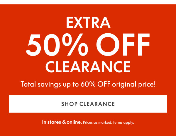 50% Off Clearance