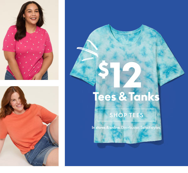 $12 Tees & Tanks