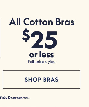 Cotton Bras $25 or Less