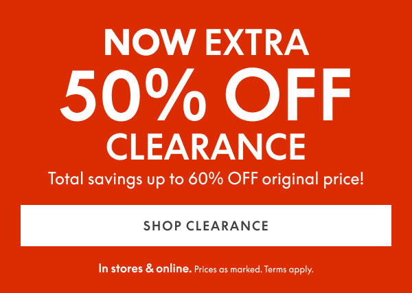 50% Off Clearance