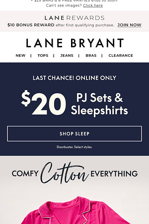 Goodnight, $20 PJs & sleepshirts 🌝 Minutes left