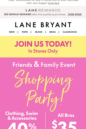 TODAY ONLY ❣️ SHOPPING PARTY 😎 IN STORES NOW
