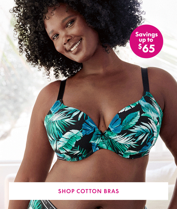 Shop Cotton Bras 2 for $40