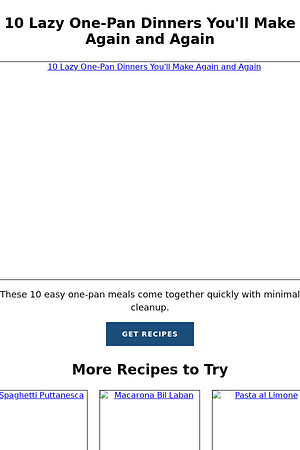 10 Lazy One-Pan Dinners You'll Make Again and Again