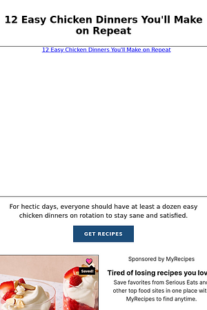 12 Easy Chicken Dinners You'll Make on Repeat