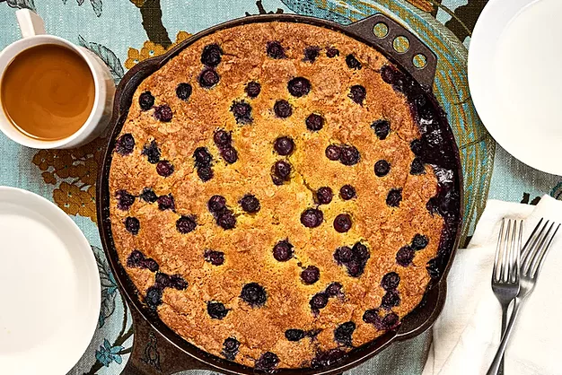 Blueberry Cornbread Cobbler