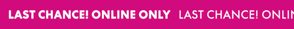 Last Chance Online Only