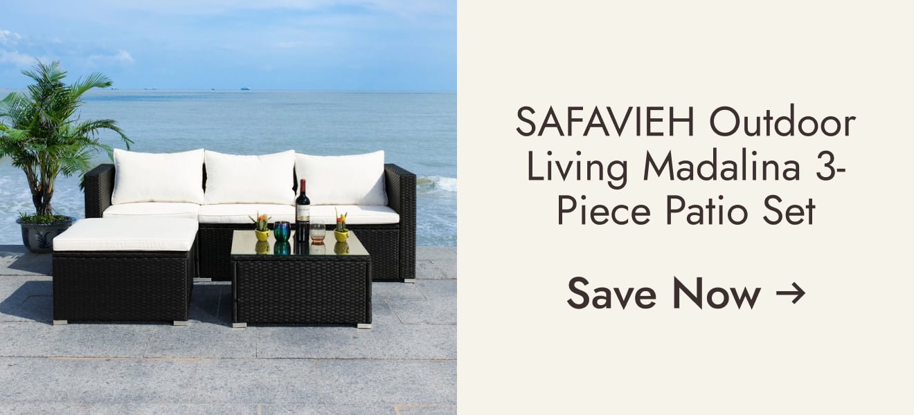 SAFAVIEH Outdoor Living Madalina 3-Piece Patio Set