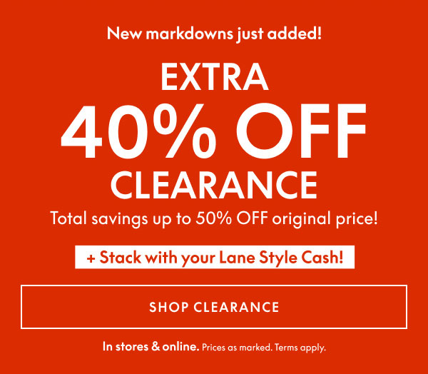 40% Off Clearance