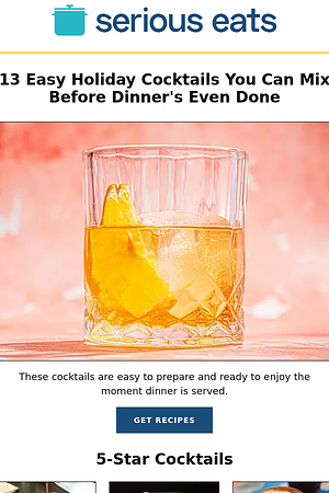 13 Easy Holiday Cocktails You Can Mix Before Dinner's Even Done