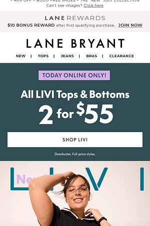TODAY! 2/$55 LIVI tops & bottoms