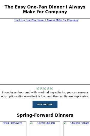 The Easy One-Pan Dinner I Always Make for Company