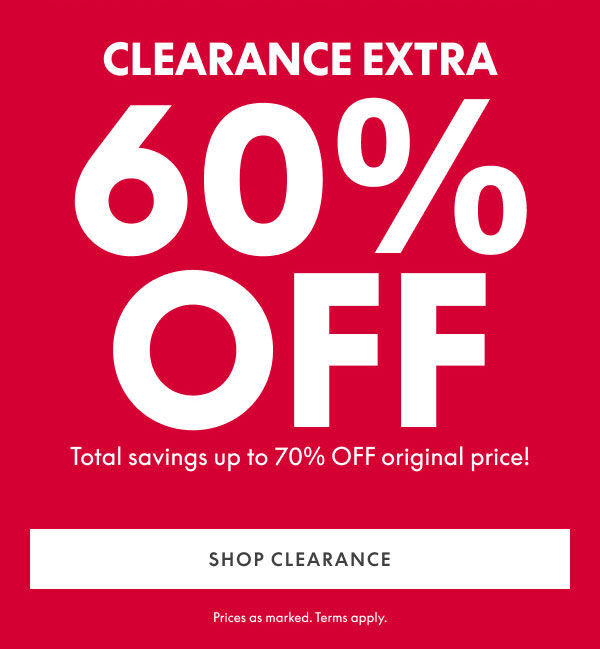 60% Off Clearance