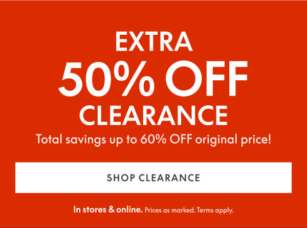 50% Off Clearance