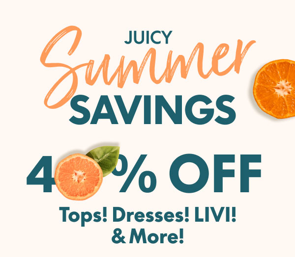 Summer Savings 40% Off 