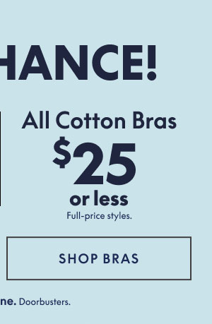 Cotton Bras $25 or Less