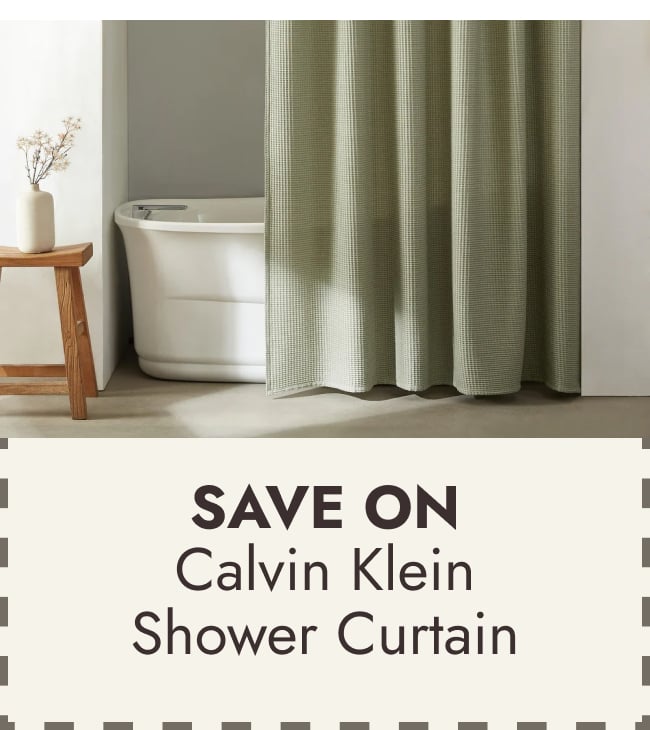 Calvin Klein Waffle Solid Shower Curtain