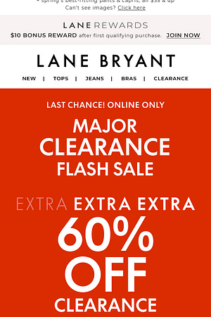 *EXTRA* 60% OFF Clearance IS ENDING