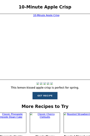 10-Minute Apple Crisp