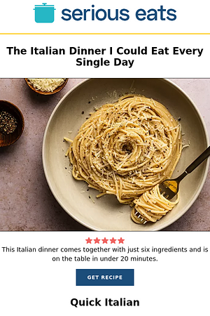 The Italian Dinner I Could Eat Every Single Day