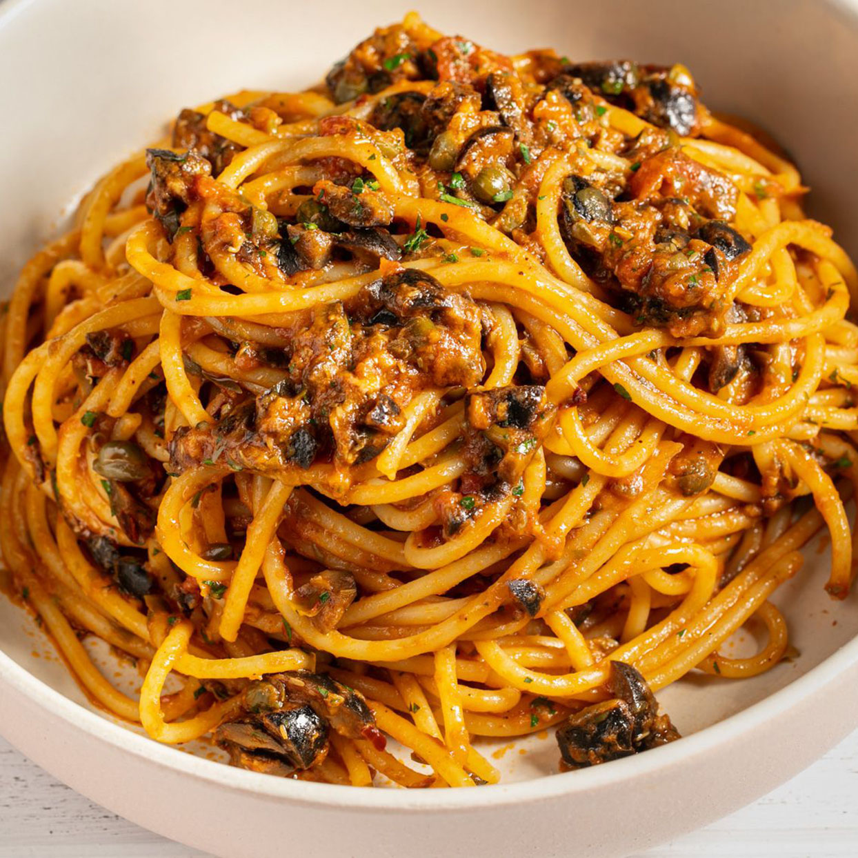 Meal with a heart icon in the upper right hand corner and a label that reads 'Saved!'