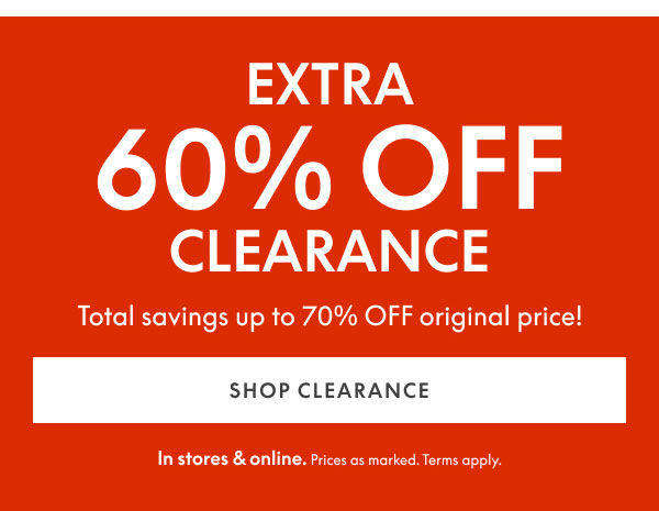60% Off Clearance