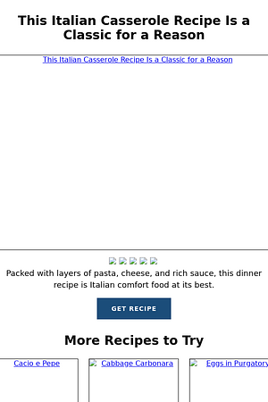 This Italian Casserole Is a Classic for a Reason