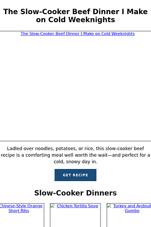 The Slow-Cooker Beef Dinner I Make on Cold Weeknights