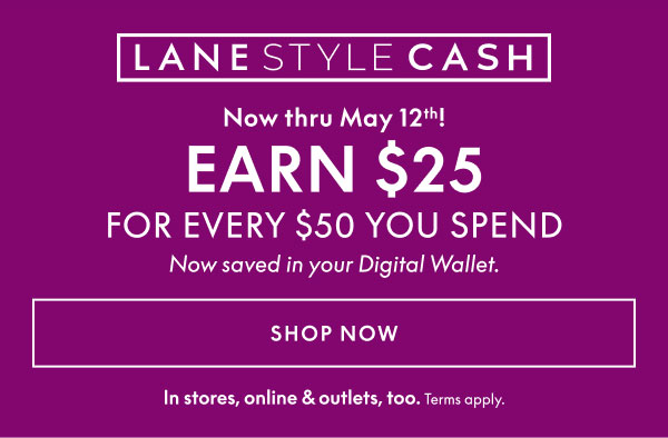 Earn $25 for Every $50 You Spend