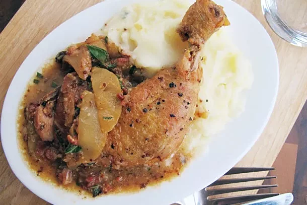 Cider-Braised Chicken