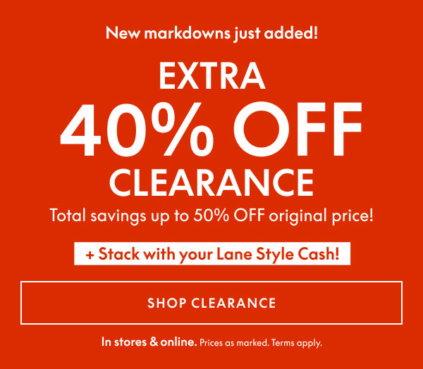 40% Off Clearance