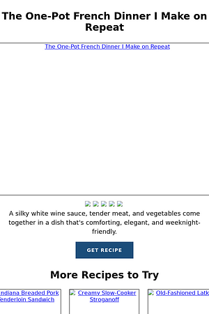 The One-Pot French Dinner I Make on Repeat