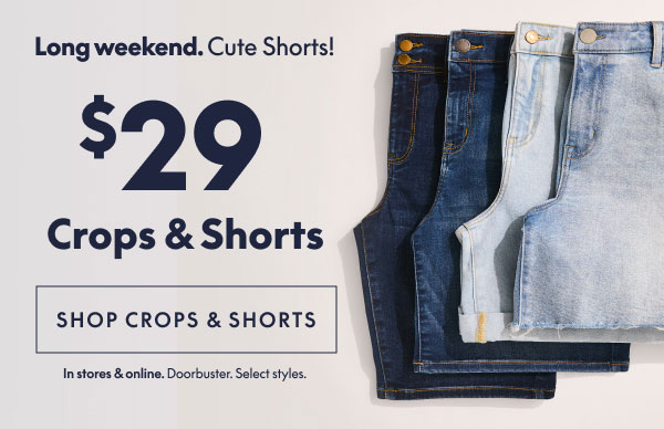 Shop Crops & Shorts $29