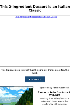 This 2-Ingredient Dessert Is an Italian Classic